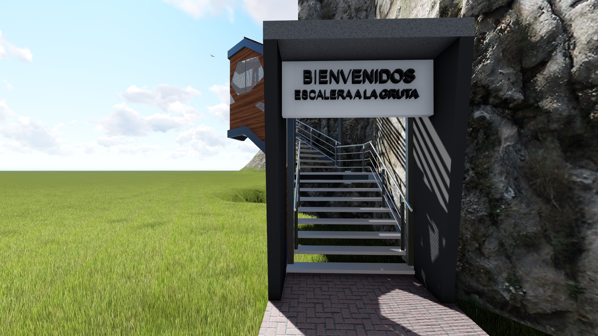 Escalera a La Gruta