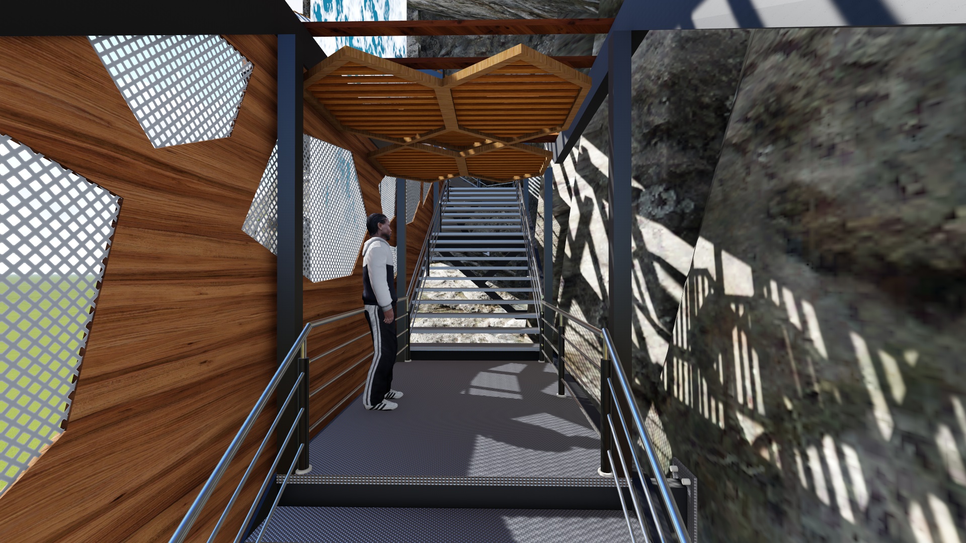 Escalera a La Gruta